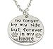 No Longer by My Side but Forever In My Heart - Pendant Necklace Charm Jewelry - For the Love of Pets