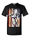 shop4ever Marilyn Bikini American Flag T-Shirt Large Black