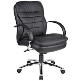 Knee Tilt Boss Office Products Mid-Back Caressoft Plus Exec Chair with Chrome Base