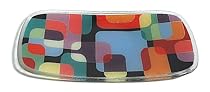 Peggy Karr 14-Inch Glass Traffic Multi Rectangle Platter