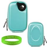 Canon PowerShot Point & Shoot Camera Accessories from VanGoddy Offers our Slim & Stylish Protective Case Cover Silicone Skin in Sky Blue **Fits Canon PowerShot A2200 A3300 ELPH 100HS 300HS 310HS 500HS 510HS SD4000IS SD4500IS Model Cameras** + VanGoddy LIVE * LAUGH * LOVE Wristband