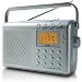 New Coby Am/Fm/Noaa Radio W/ Dual Alarms Auto Turn On To Weather Advisories Silver Lcd Display