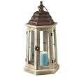 21.75" Nautical Cape Cod Wooden Lighthouse Candle Lantern