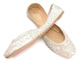 Beachcombers! Ethnic Embellished Silk Beaded & Sequin Indian Khussa Belly Dance Shoes