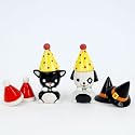 Interchangeable Cat and Dog Salt & Pepper Shaker Sets, 8 Piece Set, Halloween, Christmas & Birthday