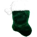 Plush Holiday Stocking - Green 19"