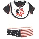 Newborn Boys 4pc Stars, Stripes Forever Short Set