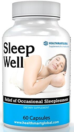Natural Well Sleep Supplements - Stress Relief Mood Enhancers Remedy Herbal Supplement Capsules