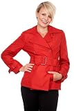 YAZZ RED WOMENS BELTED FASHION TRENCH JACKET