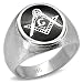Stainless Steel Men's Masonic Ring Stainless Steel Men's Masonic Ring