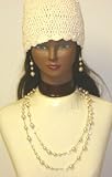 Two Strand Ivory Fresh Water Pearl Necklace with Matching Earrings for Women and Teens Offered in...