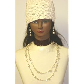 Two Strand Ivory Fresh Water Pearl Necklace with Matching Earrings for Women and Teens Offered in...