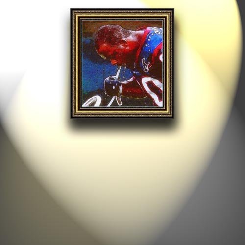 Completely Handpainted American Football Sport Painting, Custom Order FL9157, Oil on Canvas, with Option to Paint Jerry, Brett & Co. from Any Other Favorite Photograph or Picture, Unframed, Size 27'' x 29