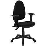 Multi-Function Task Chair in Black with Arms & Adjustable Lumbar Support [WL-A654MG-BK-A-GG]