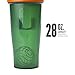 BlenderBottle Classic NCAA Collegiate Shaker Bottle, University of Miami - Green/Orange, 28-Ounce