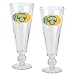 Seattle Sonics NBA 2pc Pilsner Glass Set with Basketball on stem - Oval Logo