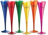 Outdoor Living : Multicoloured Unbreakable Champagne Flutes - 6 Pack