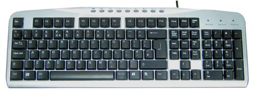  : Unitek 1616 Black & Silver Multi Media Keyboard Usb
