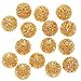Real Gold Plated Filigree 10mm Round Beads (100)