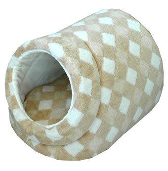 オーガニックコットン 犬用ベッド ダイア柄 ドーム型ドッグベッド Lサイズ appydog
