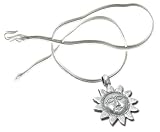 41je0%2BQJbgL. SL160  Sun Pendant Silver Chain Necklace Romantic Gift 1.5 inches