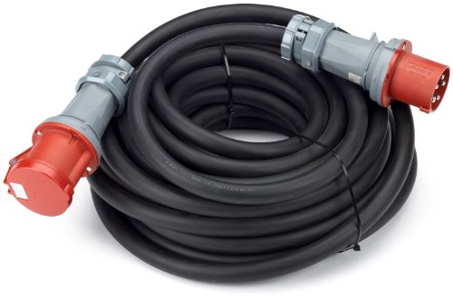 as - Schwabe 61040 CEE-Verl&auml;ngerung 400V / 63A, 25m H07RN-F 5G16, schwarz, IP44 Gewerbe, Baustelle