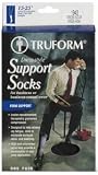 Truform 15-20mmHg Men's Dress-Style Support Sock Black X-Lg - 1943BL-XL