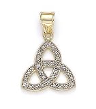 14k Diamond Celtic Pendant - JewelryWeb