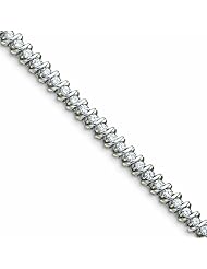 Genuine 14K White Gold White Gold AA Diamond Tennis Bracelet 15 Grams Of Gold 100% Satisfaction Guaranteed.