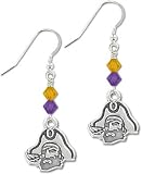 East Carolina Pirates Bicone Crystal Earrings