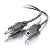 Cables To Go Stereo Audio Extension Cable - Audio extender - mini-phone stereo 3.5 mm (M) - mini-phone stereo 3.5 mm (F) - 25 ft - shielded - black