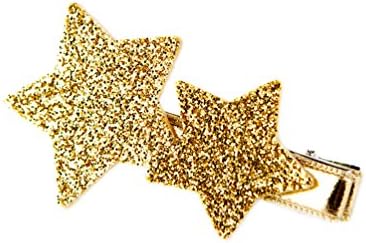 GLITTERFIT Girls Glitter Star Hair Clip for Kids - Gold