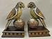 Ornate Bookends with Mosiac Parrots
