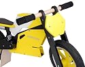 Kiddimoto Superbike - wooden training balance bike YELLOW, WHITE & BLACK