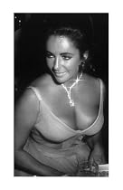 Elizabeth Taylor with Necklace Art Poster Print, 11x17