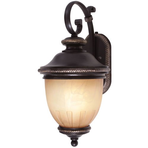 Golden Lighting 16029-M-EB Jefferson 1 Light Medium Outdoor Wall Sconce in Etrus