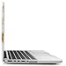 iDOO Matte Rubber Coated Soft Touch Plastic Hard Case for MacBook Pro 13 inch Retina Without CD Drive Model A1425 and A1502 White and Gold Marble