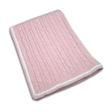 Nautica Kids Cable Knit Blanket Pink Hannah by Nautica