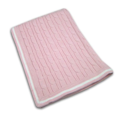 Nautica Kids Cable Knit Blanket Pink Hannah product image