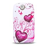 HTC Google Nexus One Crystal Silicone Image Skin Case "Purple Love" Design