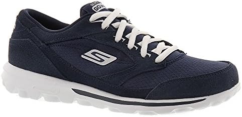 Skechers Performance Women's Go Walk Lace-Up Walking Shoe, Navy/White, 9 M US