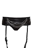 Black Chain Garter Hot Pants