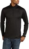 Duofold Men's Zip Mock, Black, Medium
