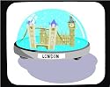 Mouse Pad with England, "tower of london", "snow globe"