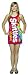 Rasta Imposta Skittles Candy Wrapper Dress TEEN Halloween Costume