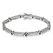 Eve's Addiction Elegant Sapphire and Diamond CZ Tennis Bracelet