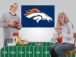 Denver Broncos Game/Tailgate Party Kits Banner & Tablecloth NFL Football Fan Shop Sports Team Merchandise