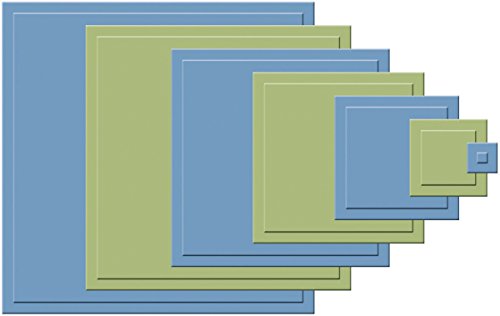 Spellbinders S4-128 Nestabilities 7-Piece Concentric Die Template, Small Classic Square