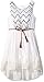 Emily West Girls' Gauze Sleeveless Dress Hi-Low Skirt with Braided Belt