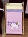 Baby and Kids Clothes Laundry Hamper for Pretty Pony Horse Bedding